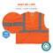 Ergodyne Hi-Vis Safety Vest, 100% recycled polyester, Orange, Size L/XL 8205HL-ECO - alternate 2
